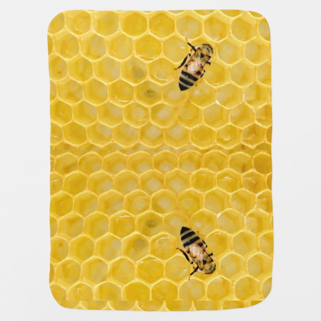 bee and honeycomb baby blanket (Front)