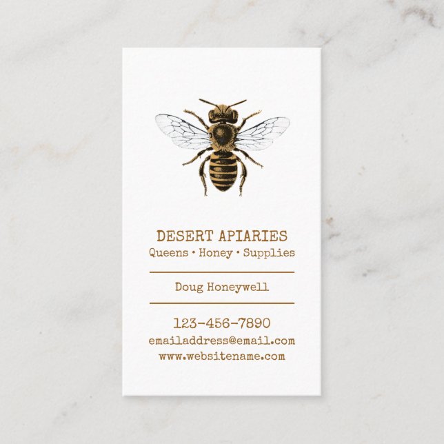 Bee and Honeycomb Business Card (Front)