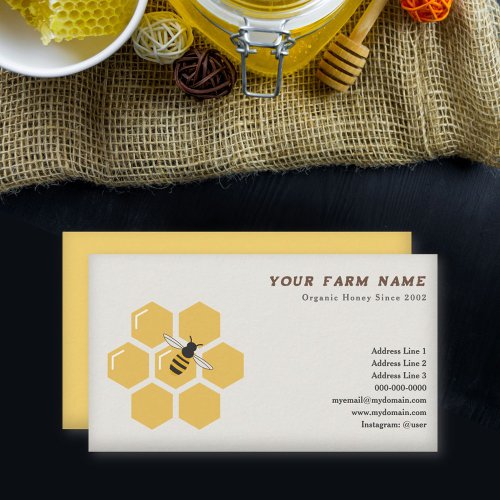 Bee and Honeycomb Business Card