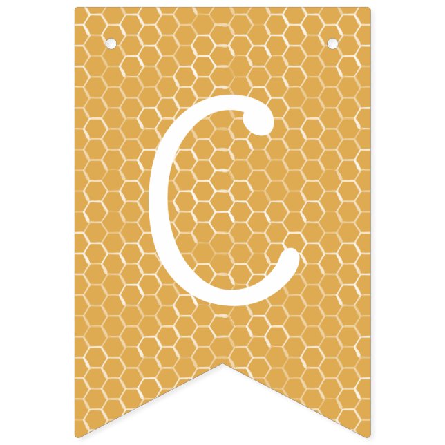 Bee and Honeycomb Congratulations Bunting Flags (First Flag)