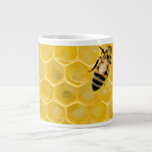 bee and honeycomb giant coffee mug