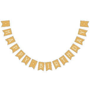 Bee and Honeycomb Happy Birthday Bunting Flags