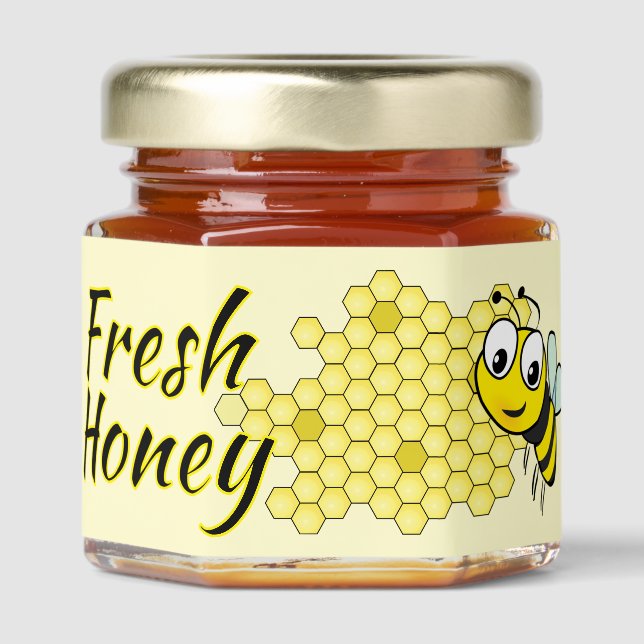 Bee and Honeycomb  Honey Jar Favors (Front)