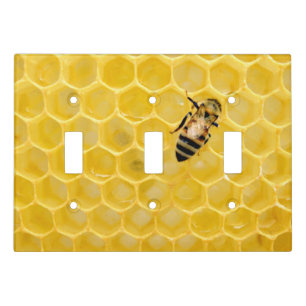 bee and honeycomb light switch cover