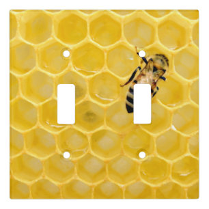 bee and honeycomb light switch cover