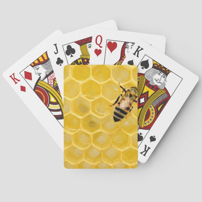 bee and honeycomb poker cards (Back)