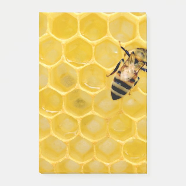 bee and honeycomb post-it notes (Front)