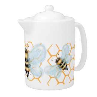 Bee and Honeycomb Teapot