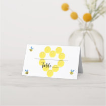 Bee and honeycombs place card