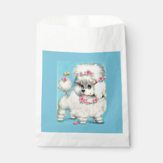 bee and poodle puppy favor bag