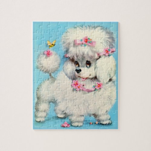 bee and poodle puppy jigsaw puzzle