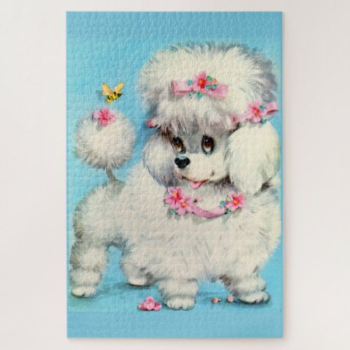 bee and poodle puppy jigsaw puzzle