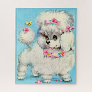 bee and poodle puppy jigsaw puzzle