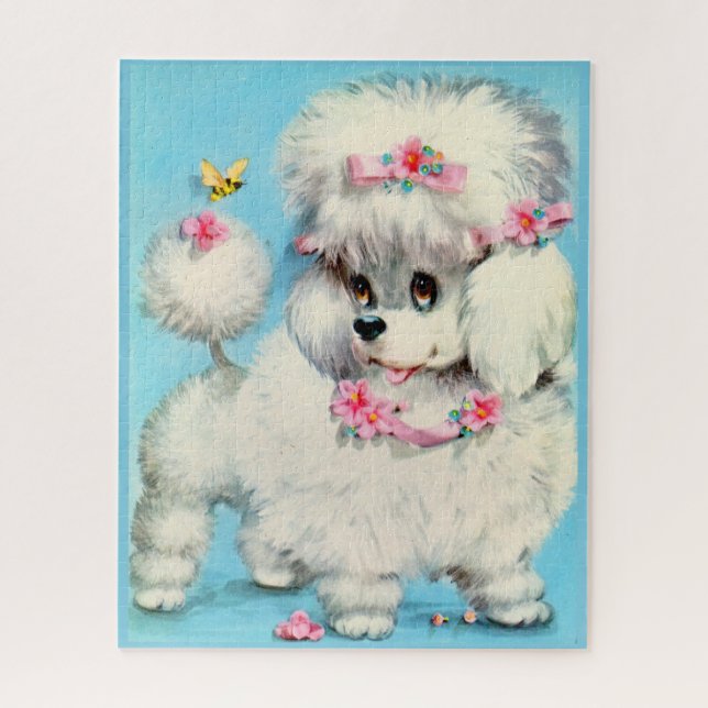 bee and poodle puppy jigsaw puzzle (Vertical)
