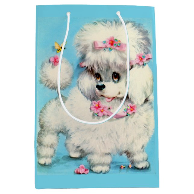 bee and poodle puppy medium gift bag (Front)