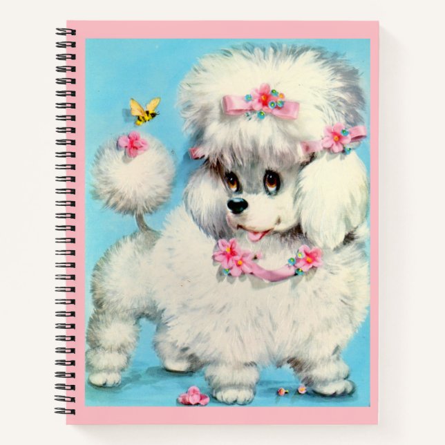 bee and poodle puppy notebook (Front)