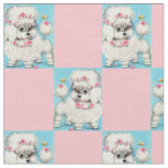 bee and poodle puppy novelty print fabric