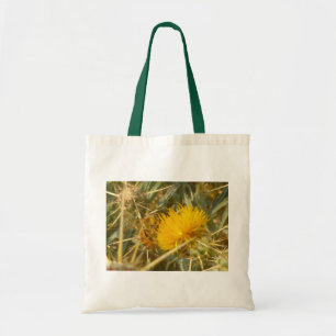 Bee and Star Thistle (Centaurea solstitialis) Tote Bag