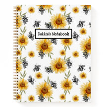 Bee and Sunflower Notebook