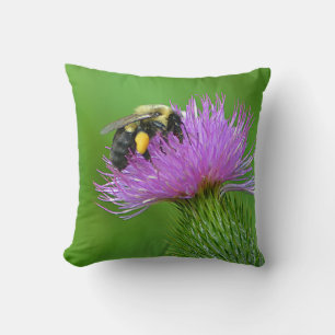 Bee And Thistle Pillow