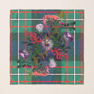 Bee and Thistle Tartan Chiffon Scarf