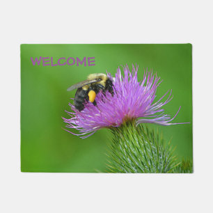 Bee and Thistle Welcome Doormat