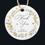 Bee and Wildflower Bridal Shower Gift Tags<br><div class="desc">Bee themed favor tag,  perfect for a bridal shower,  baby shower or just to say thank you. Customize with name,  event date or custom text.</div>