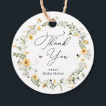 Bee and Wildflower Bridal Shower Gift Tags<br><div class="desc">Bee themed favor tag,  perfect for a bridal shower,  baby shower or just to say thank you. Customize with name,  event date or custom text.</div>