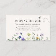 Bee and Wildflowers Display Shower Enclosure Card