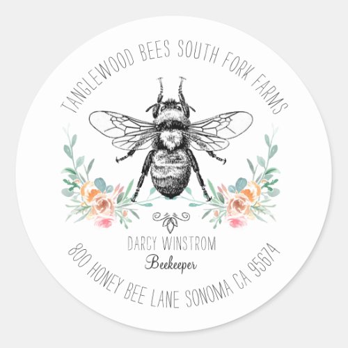 Bee Apiary Beekeeper Business Product Labels