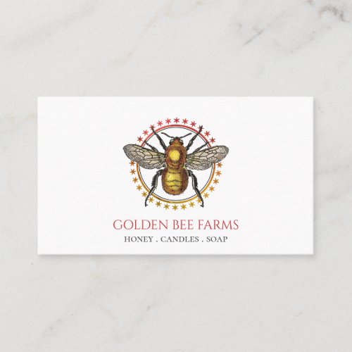 Bee Apiary Beekeeper Farm Honey Products Business Card