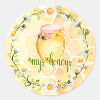 Bee Apiary Honey Jar Sticker