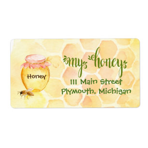 Bee Apiary Honey Shipping Labels
