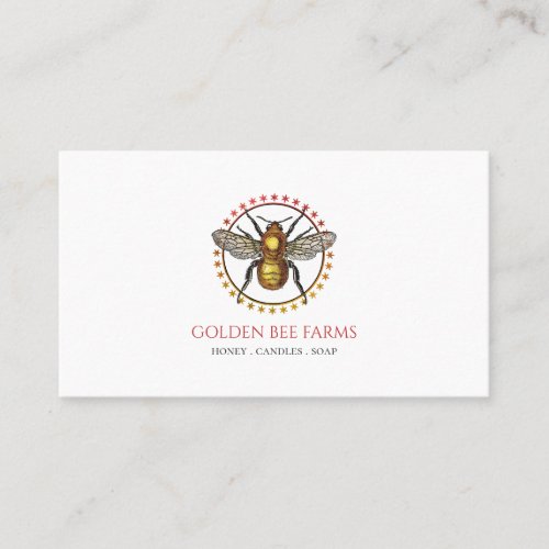 Bee Apiary Or Honey Beekeeping Farm Logo Business Card