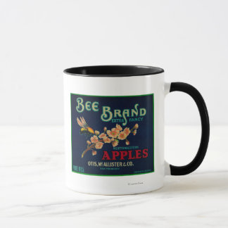 Bee Apple Crate Label Mug