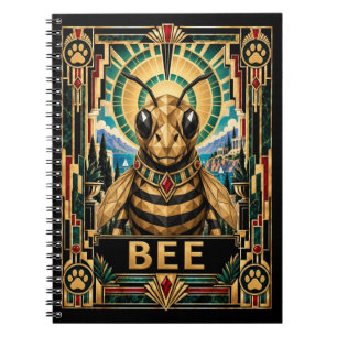 Bee, Art Deco Wildlife Notebook
