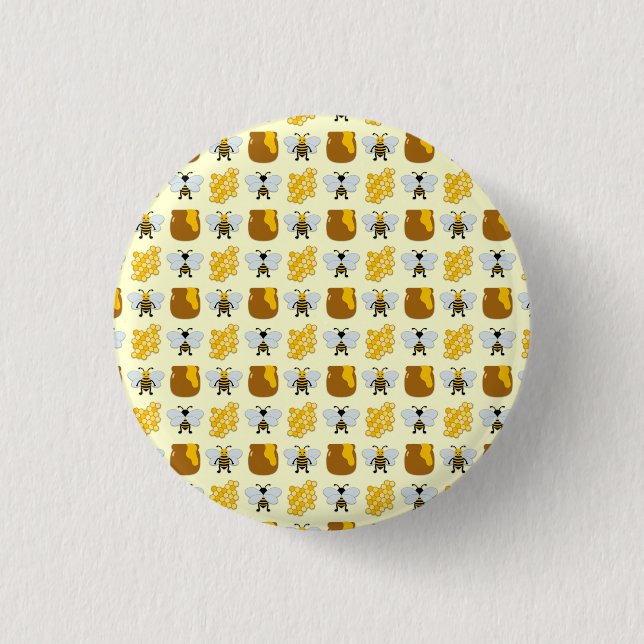 Bee Art For Kids Button (Front)