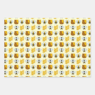 Bee Art For Kids Wrapping Paper Sheets