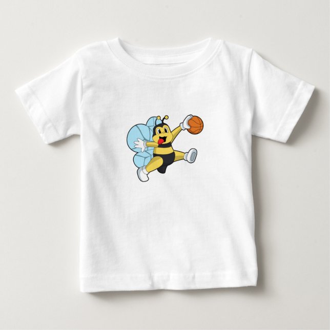 Bee as Basketball player with Basketball Baby T-Shirt (Front)