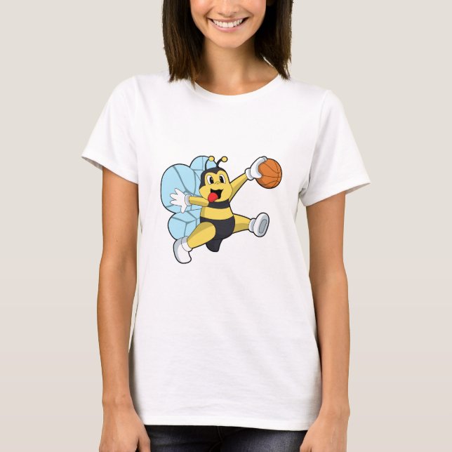 Bee as Basketball player with Basketball T-Shirt (Front)