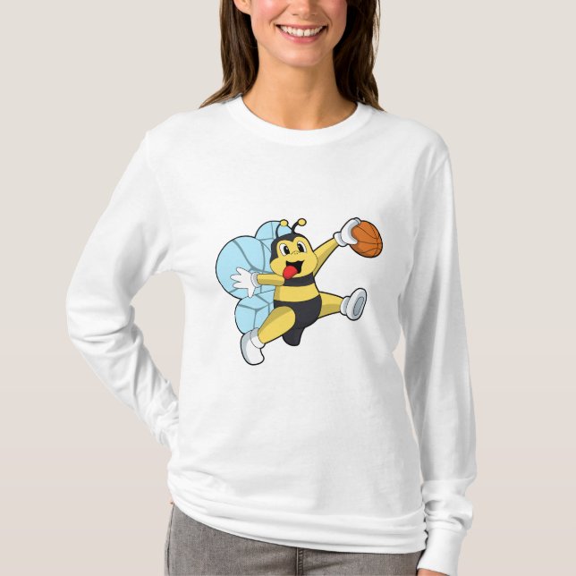 Bee as Basketball player with Basketball T-Shirt (Front)