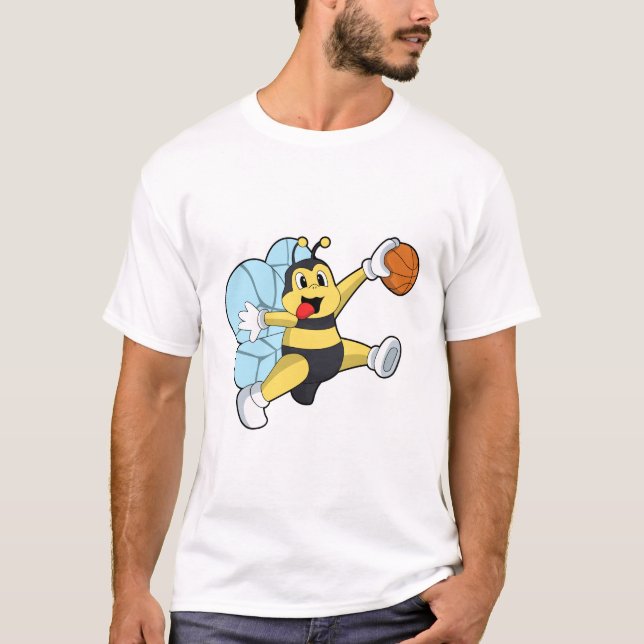 Bee as Basketball player with Basketball T-Shirt (Front)