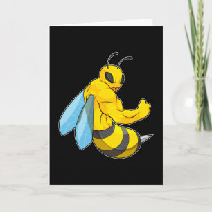 Bee as Bodybuilder Card
