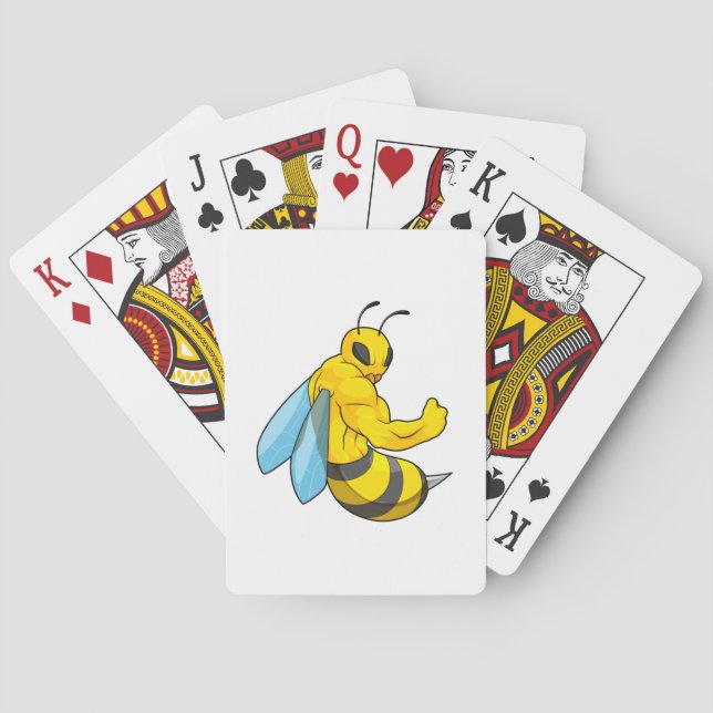 Bee as Bodybuilder Poker Cards (Back)
