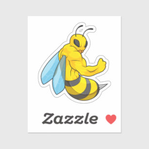 Bee as Bodybuilder Sticker