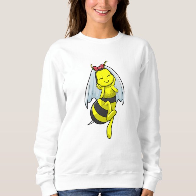 Bee as Bride at Wedding with Veil Sweatshirt (Front)