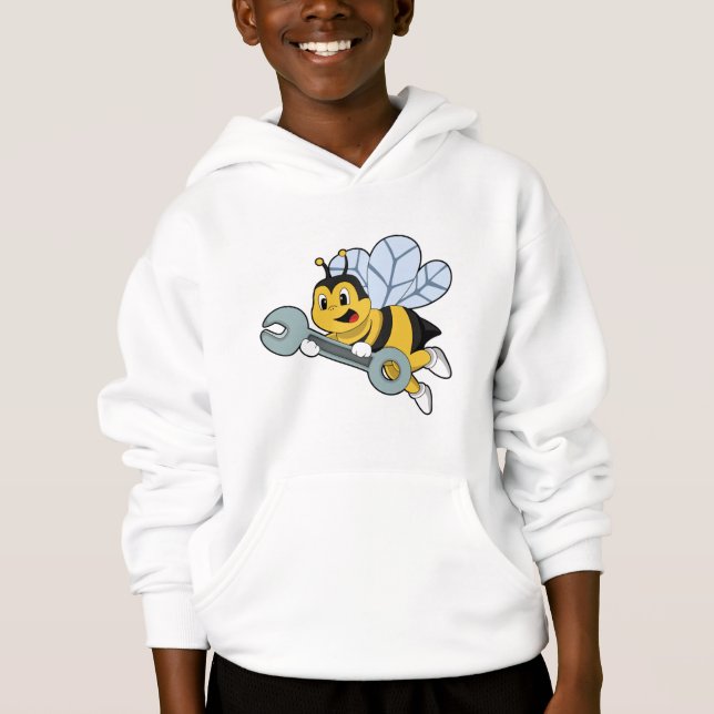 Bee as Mechanic with Wrench Hoodie (Front)
