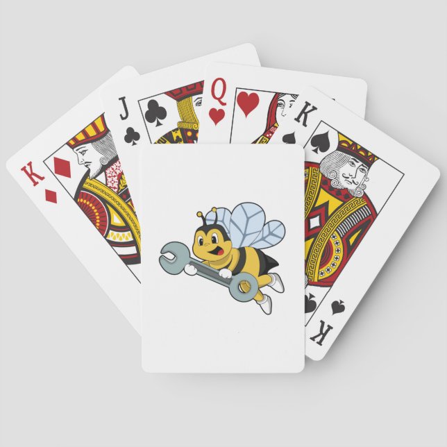 Bee as Mechanic with Wrench Poker Cards (Back)