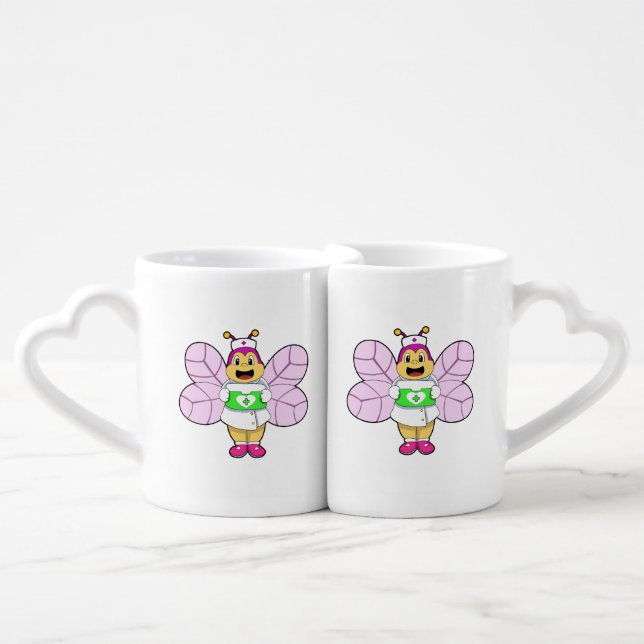 Bee as Nurse with First ait kit Coffee Mug Set (Front Nesting)
