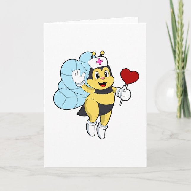 Bee as Nurse with Heart.PNG Card (Front)
